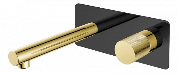 Boheme Смеситель STICK из стены BLACK TOUCH GOLD