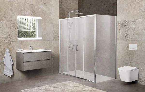 UNIQUE-AH-21-150/180-80-P-Cr Душевой уголок BelBagno