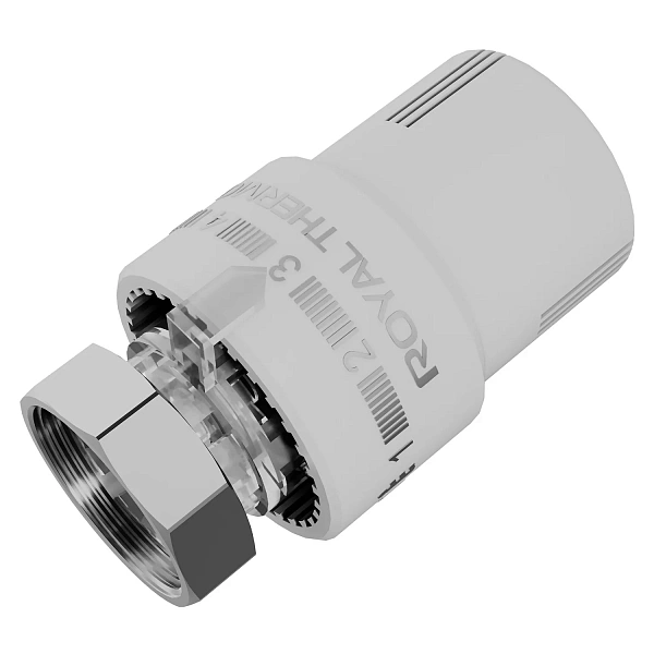 Термоголовка жидкостная Royal Thermo Design М30х1,5 (белый) RTO 08.01