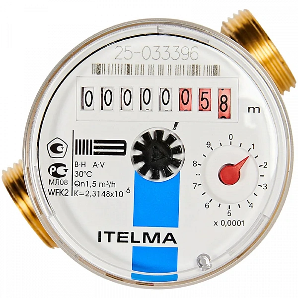 Счетчик хол/в L=80 Н 3/4" WFK20 Итэлма ITELMA