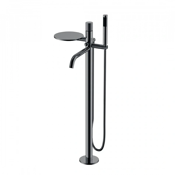 Boheme Смеситель STICK напольный SHINE GUN METAL SPIRALE