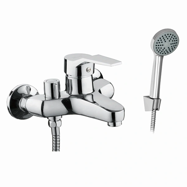 Смеситель для ванны и душа D-lin D130403-6 с коротким изливом, хром