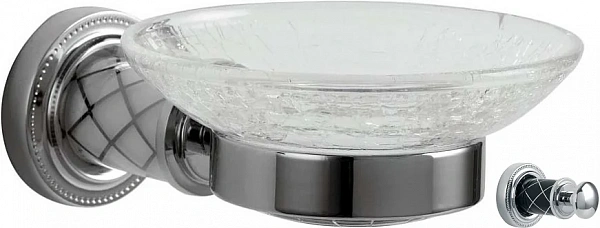 Boheme Мыльница MURANO CHROME (черное)_Комплект