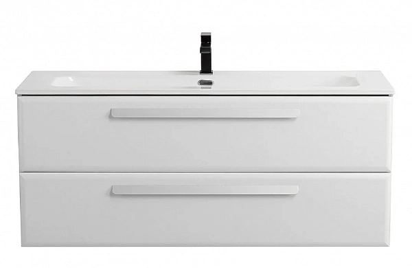 ECO-CER-N База под раковину подвесная с двумя выкатными ящиками, Bianco Opaco, 1200x457x500, ECO-CER