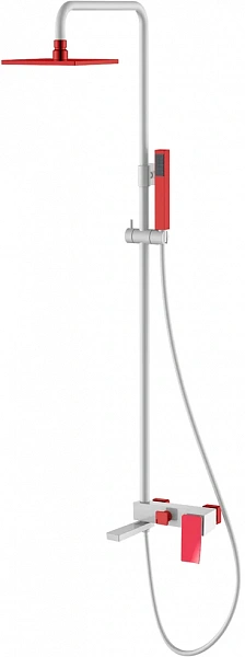 Boheme Стойка для душа Q WhiteRed.2_Комплект