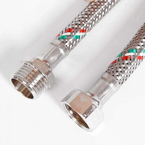 Гибкая подводка НВ 1/2", 80 см, DN 8, оплётка из нерж. стали Uni-Fitt