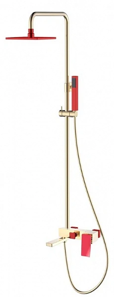 Boheme Стойка для душа Q GoldRed.2_Комплект
