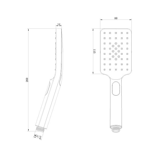 Лейка душевая Lemark LM8123GM, 3-функциональная
