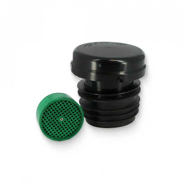 Клапан вентиляционный УФ-стойкий для канализации со сменным фильтром (актив. уголь), выход 110/75 мм