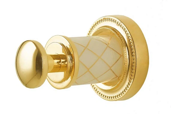 Boheme Крючок MURANO GOLD (белое)_Комплект