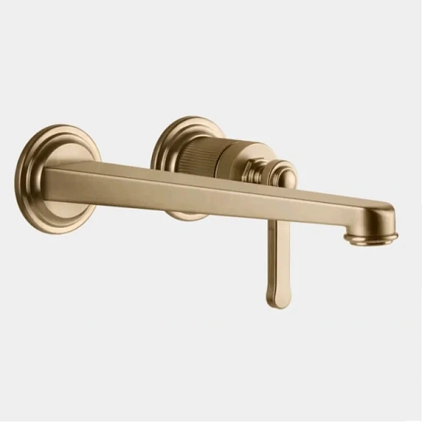 GESSI VENTI20 Смеситель для раковины настенный, встраиваемый, однорычажный, излив 243 мм., внеш.част