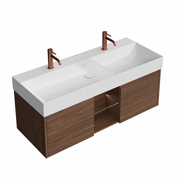 Kerama Marazzi GR.120.2/SNUT Тумба GRANDE подвесная 120, 2 ящика + открытая зона, структурированный