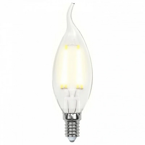 Светодиодная диммируемая лампа Свеча на ветру Uniel LED-CW35-5W/WW/E14/CL/DIM GLA01TR UL-00002863