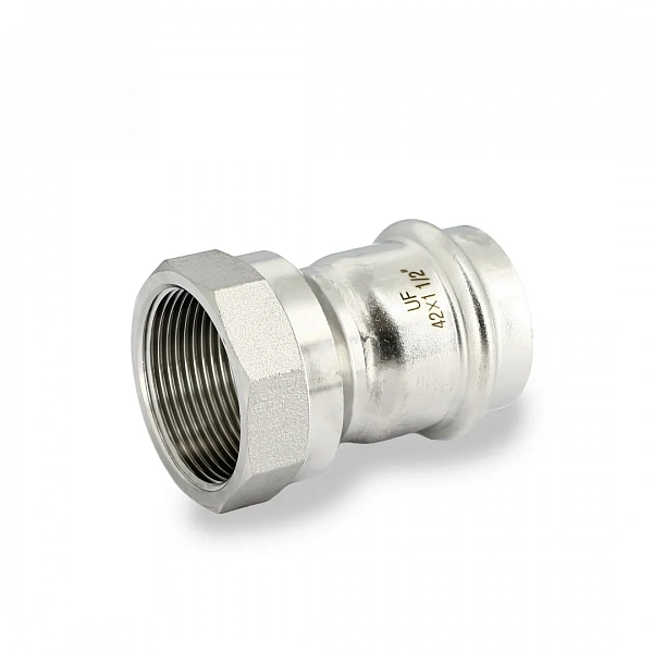 Муфта пресс-В 42 х 1 1/2", нержавеющая сталь Uni-Fitt
