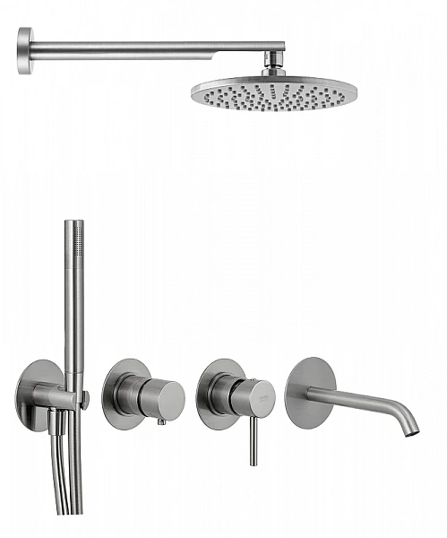 Душевая система Remer X Style X96D3SETXV, сталь