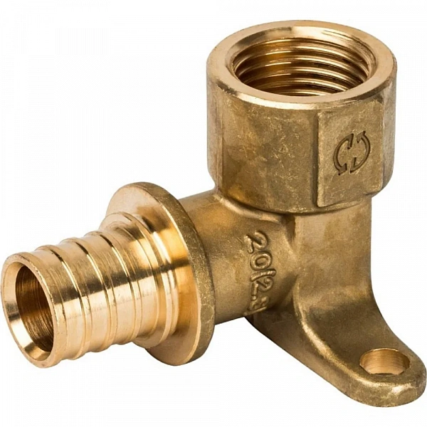 Угольник настенный с креплением 20х1/2" Stout