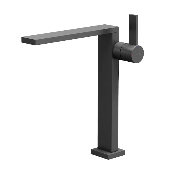 Смеситель для раковины высокий SANCOS Linn, вороненая сталь, арт. SC9020GG