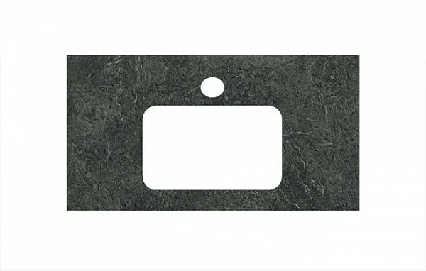 Kerama Marazzi PL2.VT97/80 Спец. изделие для раковин, встраиваемых сверху, 80 см Риальто зеленый тем