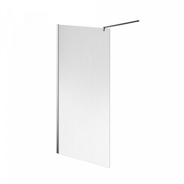 Kerama Marazzi CT.100.WI.CR Душевая перегородка CRISTALLO с рифленым стеклом, 100х210, хром