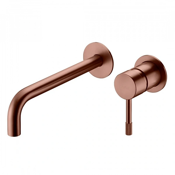 Смеситель для умывальника из стены, Uno. Brushed Bronze
