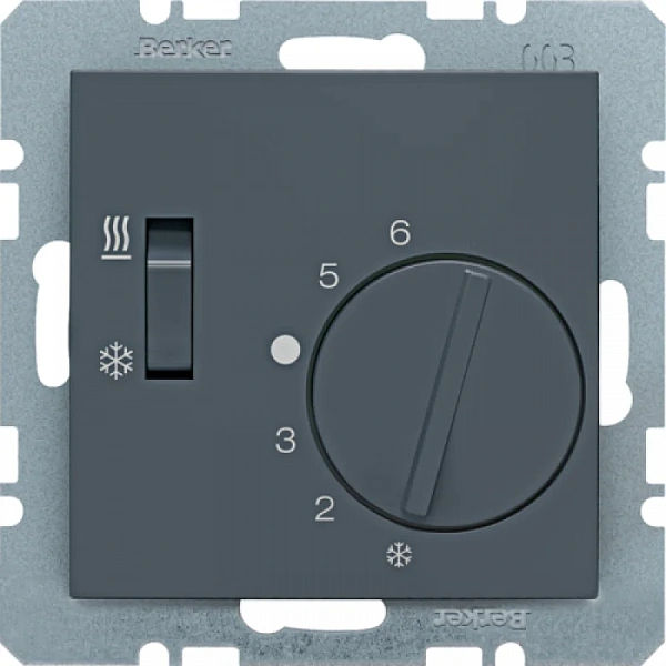 Терморегулятор для управления HVAC с центральной панелью, S.1/B.x, цвет: антрацитовый, матовый