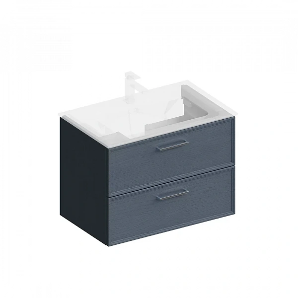 Kerama Marazzi PIA.CL.75/BLU.M Тумба PIANO Classic подвесная 75 см, 2 ящика, ясень синий матовый