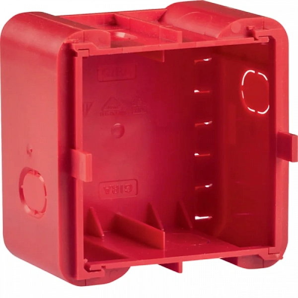Монтажная коробка, R.8, 1-местная, цвет: красный