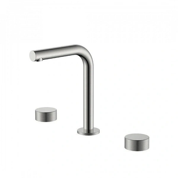 Смеситель на столешницу STICK SPIRALE на 3 отв. Nickel Brush