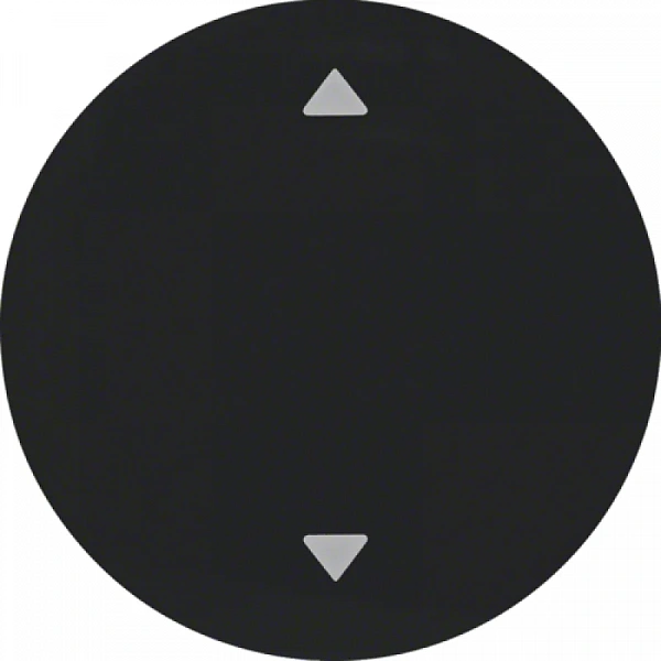 Rocker with imprinted arrows symbol black, glossy
