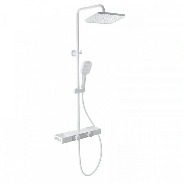 Душевая система с термостатом WONZON & WOGHAND Shelf, Белый матовый (WW-B3552-MW), шт