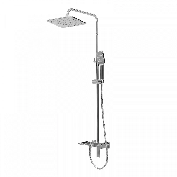 Душевая стойка Grossman Style 500.K35.05.100 с верхним душем,ручной лейкой и смесителем,хром глянцев