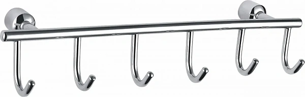 Вешалка с 6 крючками для ванной WONZON & WOGHAND, Хром (WW-9382-6), шт