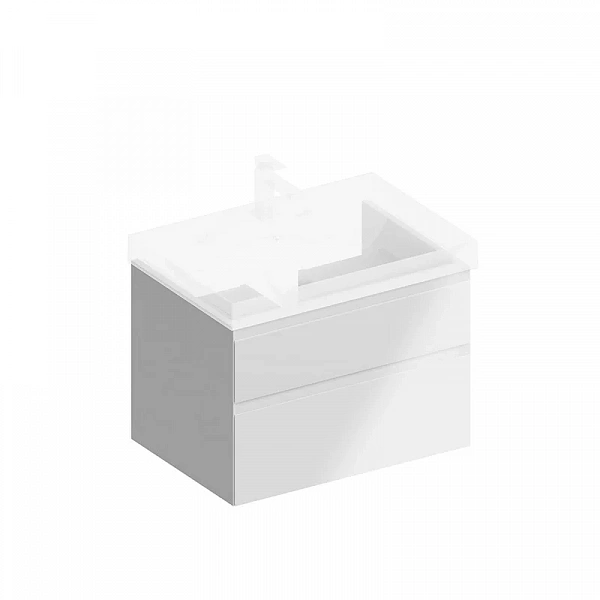 Kerama Marazzi CU.70/WHT Тумба CUBO 70 см 2 ящика, белый глянец