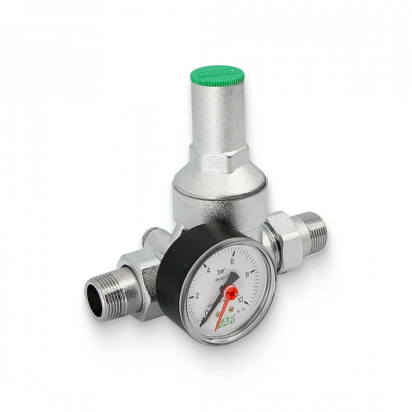 Редуктор давления хром FAR 3/4" (НР-НР) с манометром FA 2815 34