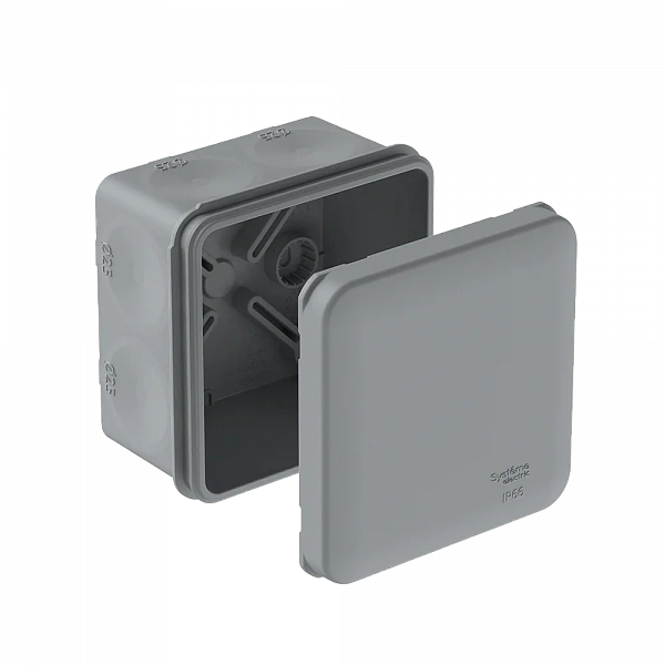 MultiBox Коробка распределительная с мембранными вводами IP66 70х70х42 Серая (со стикером) под п
