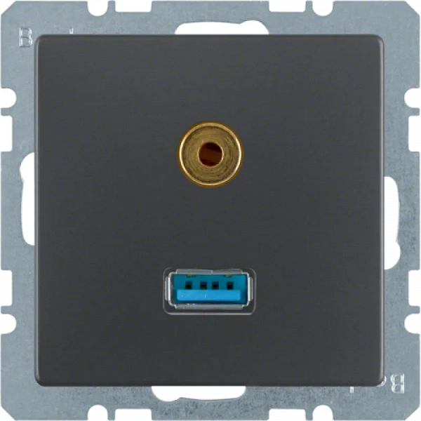 BMO USB/3.5mm AUDIO, Q.1/Q.3, цвет: антрацитовый, бархатный лак