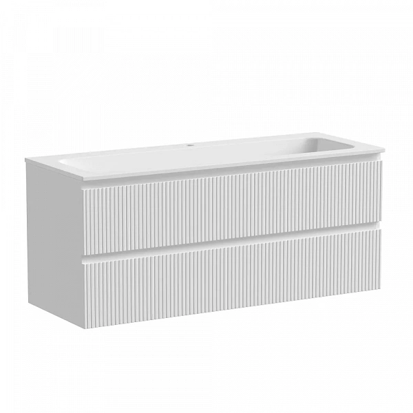Тумба подвесная SANCOS Snob T 1195х445х500, c двумя ящиками оснащенными доводчиками, Bianco, арт.SNT