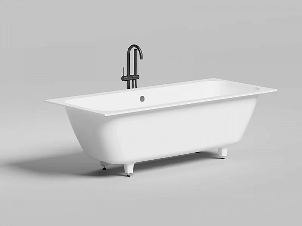 Salini ORLANDA AXIS 180 Встраиваемая ванна на ножках 1800х800х600 мм,   мат-л: S-Sense,  белый матов