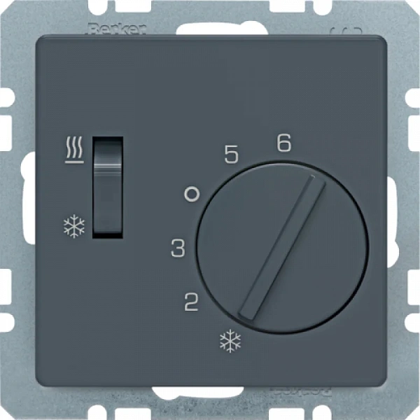Терморегулятор для управления HVAC с центральной панелью, Q.x, цвет: антрацитовый, бархатный лак