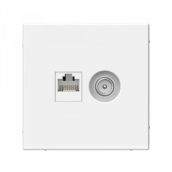 ARTGALLERY РОЗЕТКА двойная ТВ + компьютерная RJ45, кат. 5Е, ЛОТОС