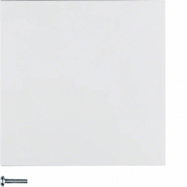 Button, 1-gang polar white, matt