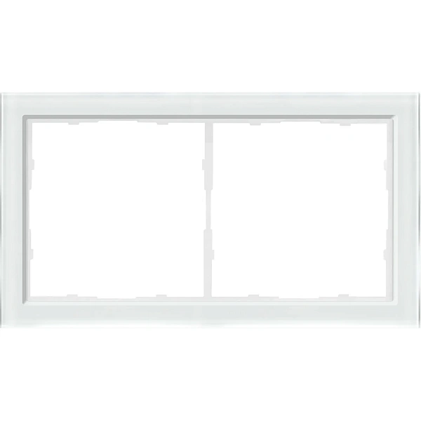 Рамка 2-я белое стекло, серия R98 Glass