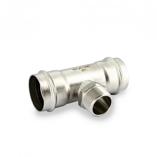 Тройник пресс-Н 54 х 1 1/4" х 54, нержавеющая сталь Uni-Fitt