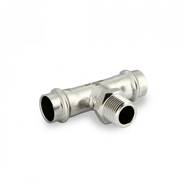 Тройник пресс-Н 18 х 1/2" х 18, нержавеющая сталь Uni-Fitt