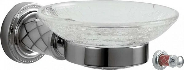 Boheme Мыльница MURANO CHROME (рубиновое)_Комплект