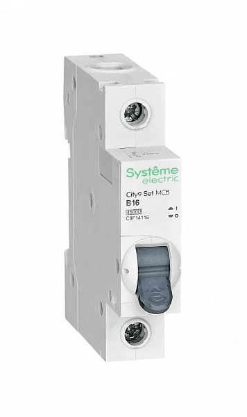 Выключатель автоматический однополюсный 16А B 4.5kA 230В City9 Set C9F14116 Systeme Electric