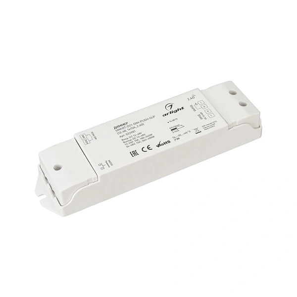 Диммер SMART-D21-DIM-PUSH-SUF (12-48, 1x15A, 2.4G) (Arlight, IP20 Пластик, 5 лет) 032981