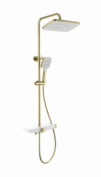 Душевая система с термостатом WONZON & WOGHAND ThermoKlick, Брашированное золото (WW-B3098-A- BG), ш