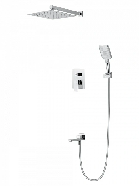 Душевая система встраиваемая WONZON & WOGHAND CUBE 2.0, Хром (WW-88087068-CR), шт