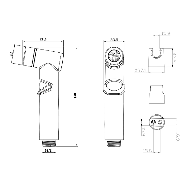 Комплект для биде Lemark LM8088C с гигиеническим душем